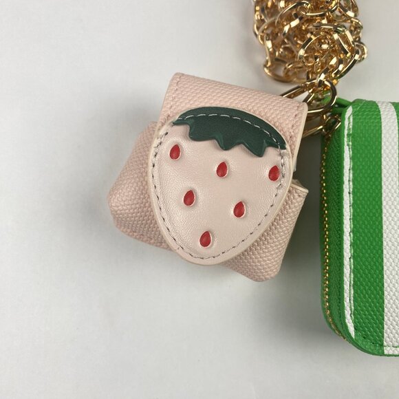 Kate Spade x Target Stripe Mini Crossbody Bag w Coinpurse and Strawberry Case - Picture 3 of 10